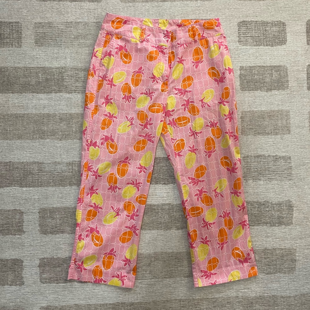 Lilly Pulitzer Pink Pineapple Pants Size 8
